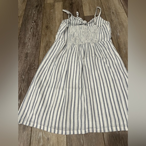 Hollister White and Blue Tie Front Mini Dress - Picture 5 of 5